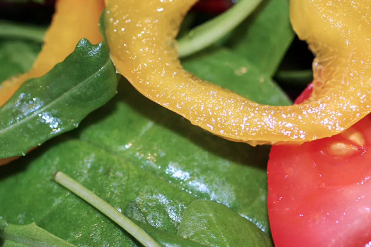 Vegetables for a salad.